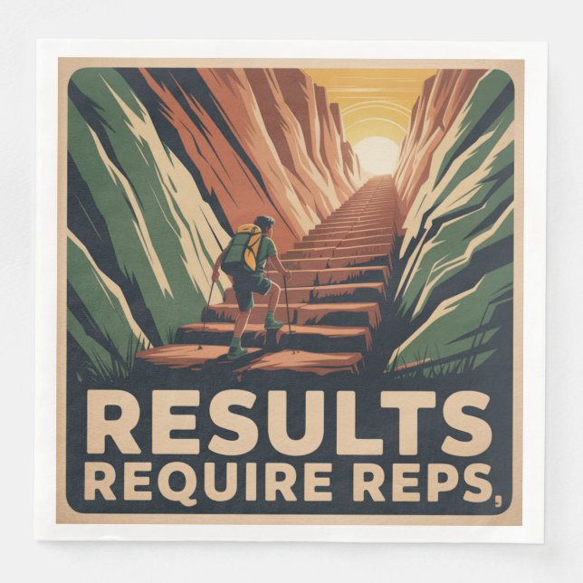 Results Require Reps Paper Dinner Napkins (Front)