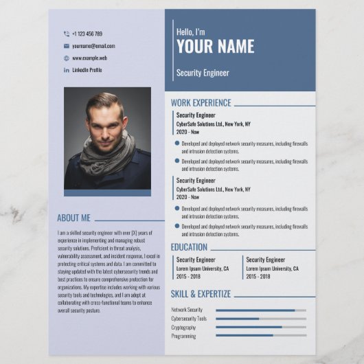 Resume CV Template (Back)