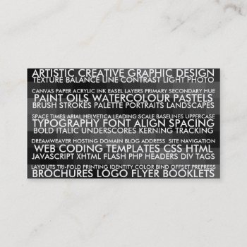 Resume Style - Black Business Card by fireflidesigns at Zazzle