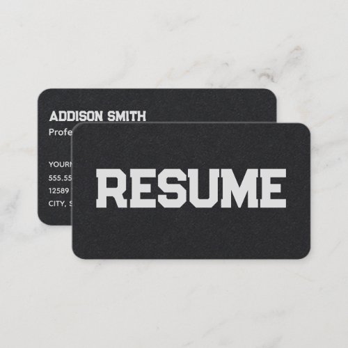 Resume Writer QR Code Business Card