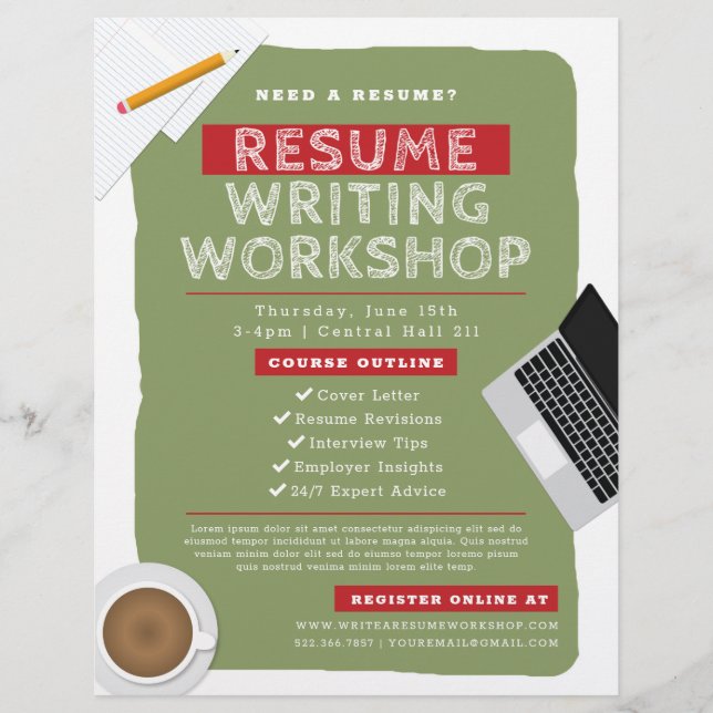 Resume Writing Workshop Business Flyer (Front)