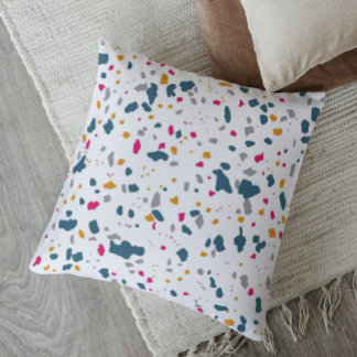 Resumen colorido y moderno throw pillow