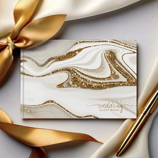 Resumen Purpurina Strata Boda Ivory ID903 Guest Book (Creator Uploaded)