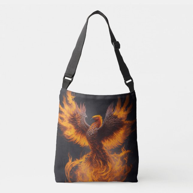 Resurgent Flame Eternal Soar Fiery Rebirth Crossbody Bag (Front)