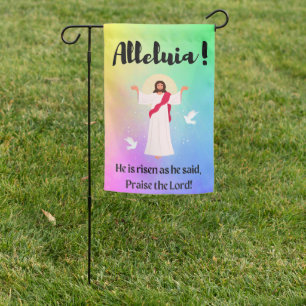 Resurrected Christ Easter Garden Flag