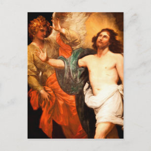 Resurrected Christ Gazing Upward Postcard