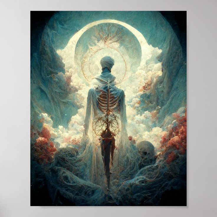 Resurrected Undead Dark Fantasy Art Poster Zazzle