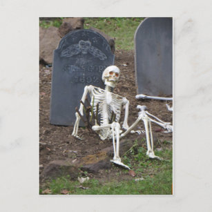 Resurrecting Skeleton Postcard
