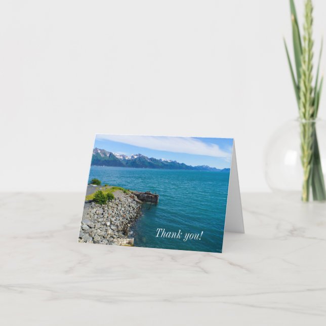 Resurrection Bay Letterpress Thank You Card (Front)