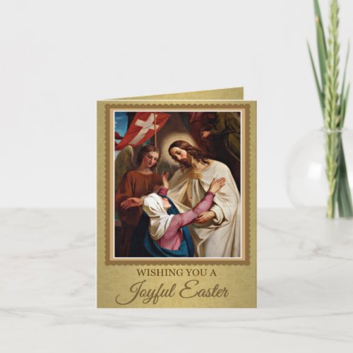 Resurrection Easter Jesus Religious Vintage Holiday Card