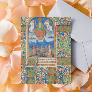 Resurrection Easter Medieval Manuscript Postcard