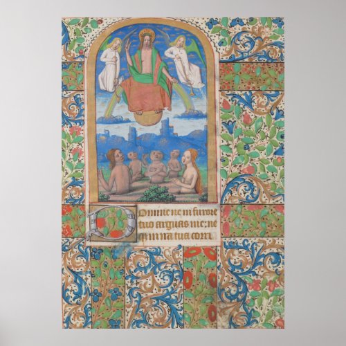 Resurrection Easter Medieval Manuscript Poster