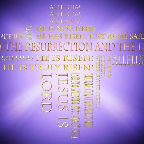 Resurrection Easter Word Cloud Holiday Card