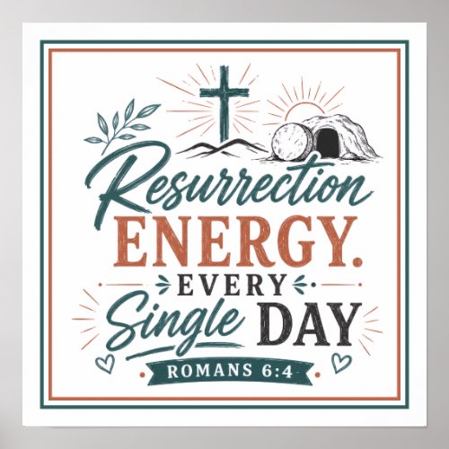 Resurrection Energy Every Single Day Motivational Poster