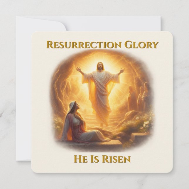 Resurrection Glory – He Is Risen Inspirational Note Card (Front)