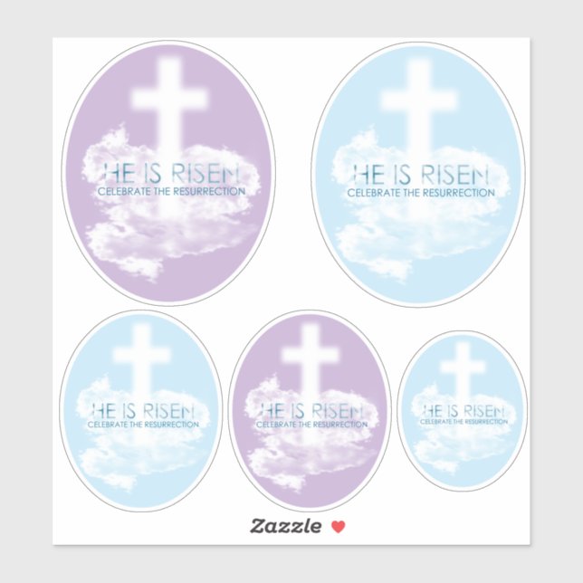 Resurrection HE IS RISEN Christian Easter Sticker (Sheet)