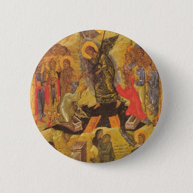 Resurrection Icon Pinback Button (Front)