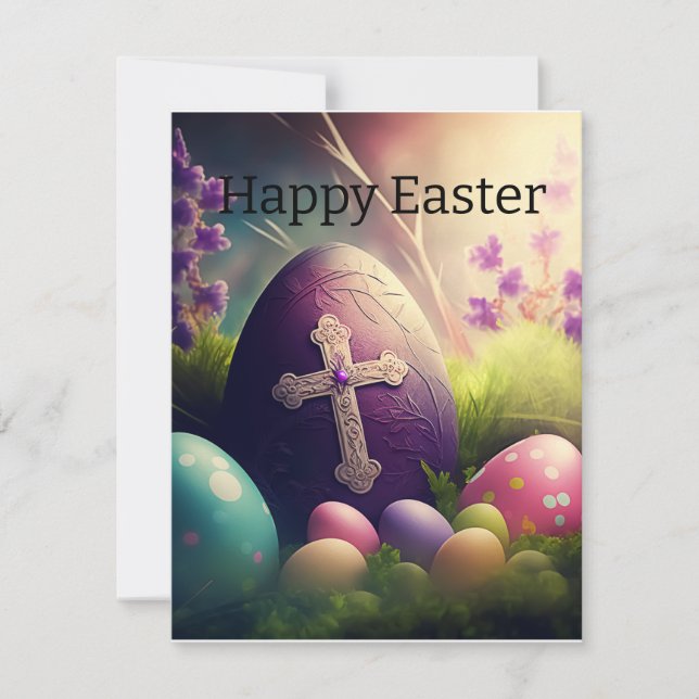 Resurrection Joy: Celebrating Easter Egg Holiday Card (Front)