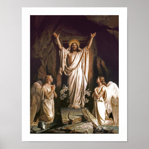 Resurrection of Christ by Carl Bloch. Fine Art Poster