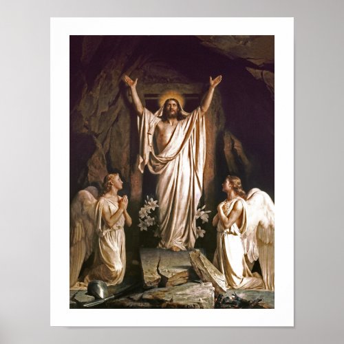 Resurrection of Christ by Carl Bloch Fine Art  Poster
