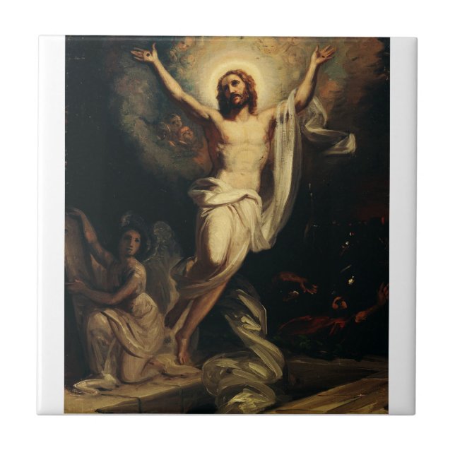 Resurrection of Christ by Robert Wilhelm Ekman  Ceramic Tile (Front)
