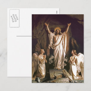 Resurrection of Christ. Fine Art Easter Postcards