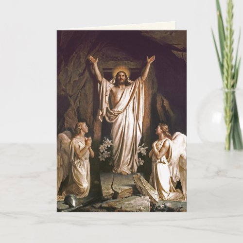 Resurrection of Christ Fine Art Easter Religious Holiday Card
