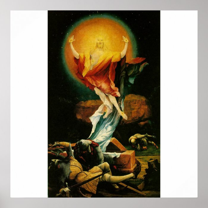 Resurrection of Christ   Poster   White background