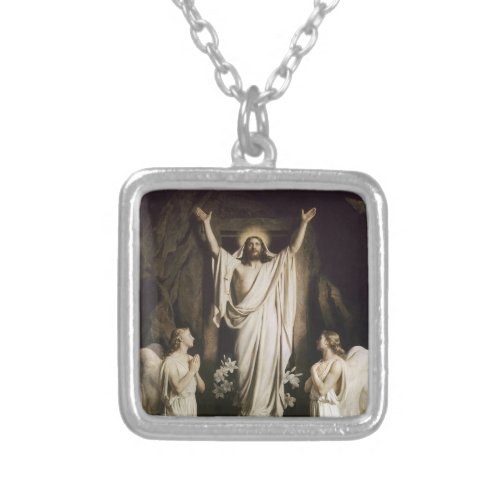 Resurrection of Christ Silver Plated Necklace