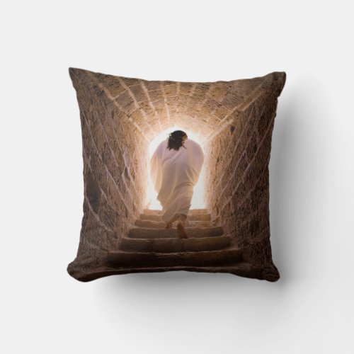 Resurrection of Jesus Chist Throw Pillow