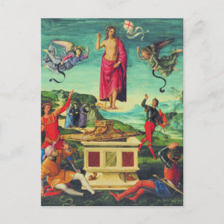 Resurrection of Jesus Christ by Raphael Announcement Postcard