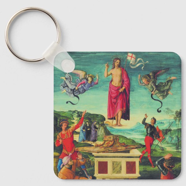 Resurrection of Jesus Christ by Raphael Keychain (Front)