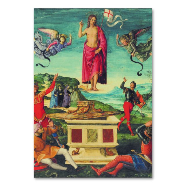 Resurrection of Jesus Christ by Raphael Table Number (Front)