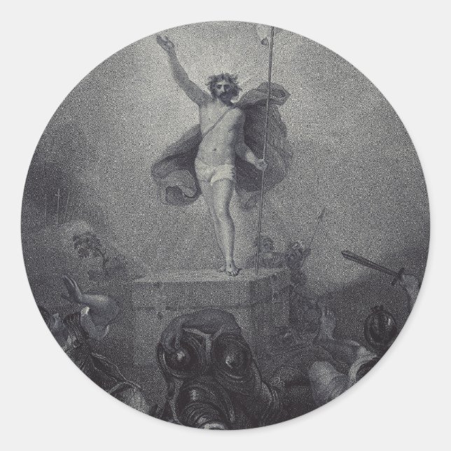 Resurrection of Jesus Christ Classic Round Sticker (Front)