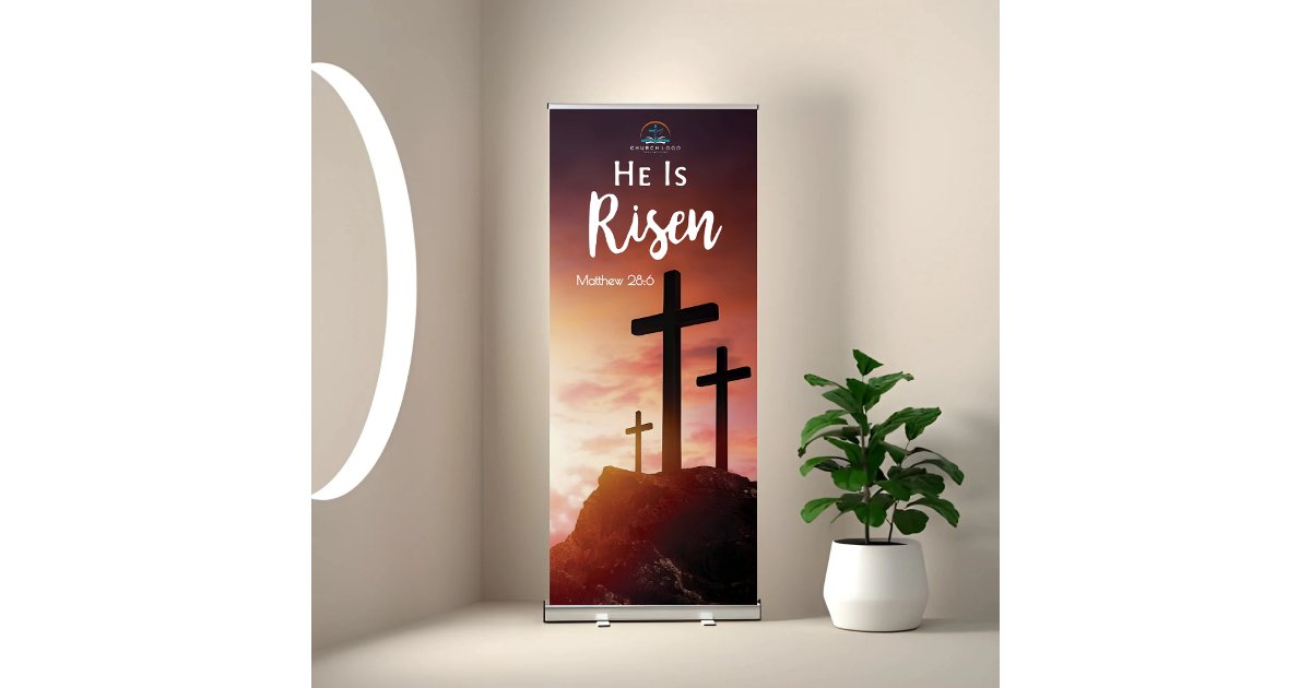 Resurrection Program Banner Resurrection Of Jesus Easter Church Worship Retractable Banner | Zazzle