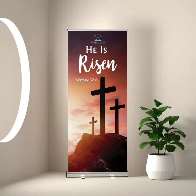 Resurrection Program Banner Resurrection Of Jesus Easter Church Worship Retractable Banner | Zazzle