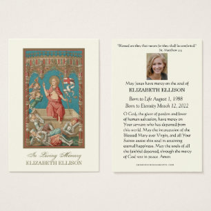 Resurrection of Jesus Funeral Prayer Card
