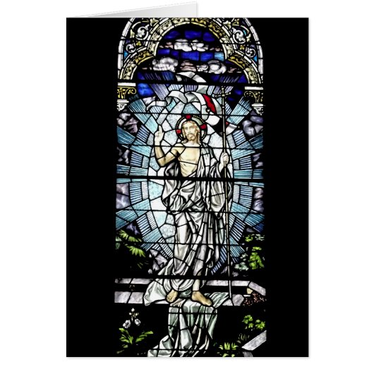 Resurrection of Jesus Stained Glass Window Cards (Front)