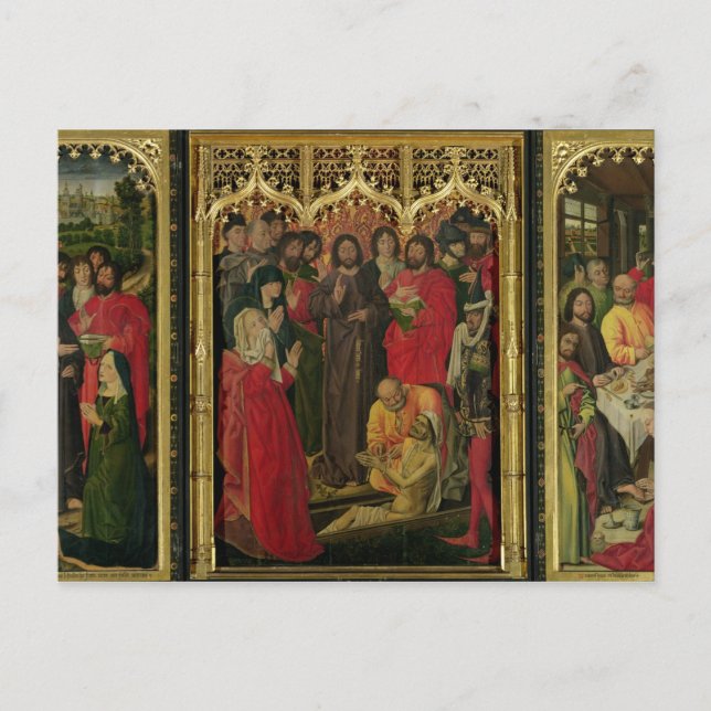 Resurrection of Lazarus Triptych; The Raising of L Postcard (Front)