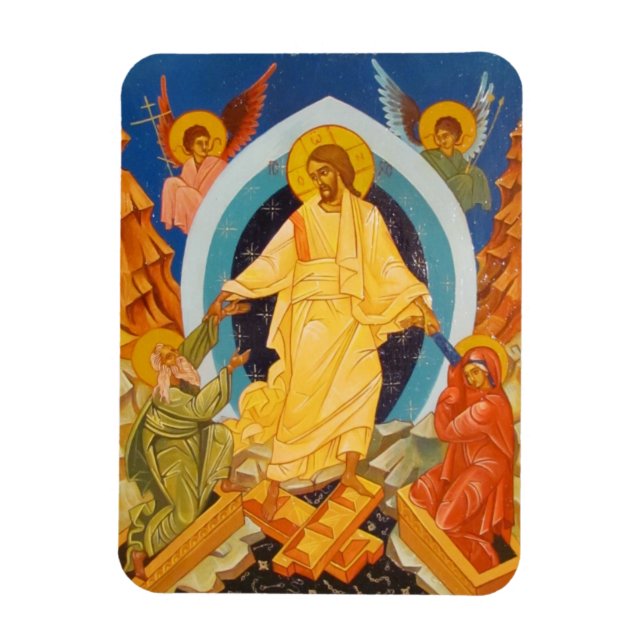 Resurrection orthodox  icon magnet (Vertical)