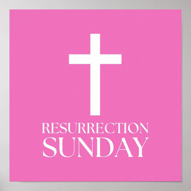 Resurrection Sunday Cross Christian Easter Poster (Front)