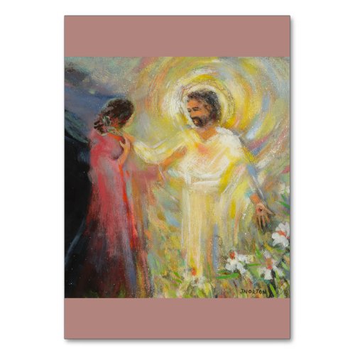 Resurrection with Mary Magdalene Prayer Card