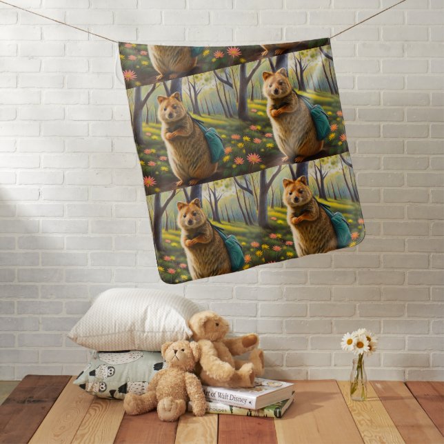 Retail Adventures: Mama Quokka Goes Shopping Baby Blanket (In Situ)