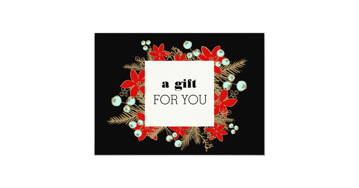 Retail Christmas Holiday Gift Certificate Card | Zazzle