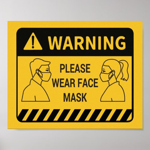 Retail Covid 19 Please Wear Face Mask Poster