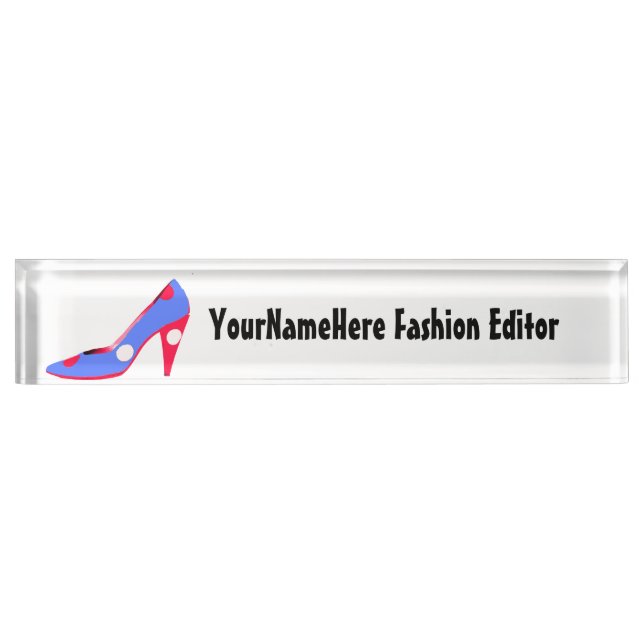 Retail Fashion Shoe Design Name Plate (Front)