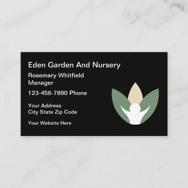 Retail Garden And Nursery Business Card (Front)