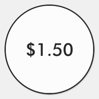 Retail Price Tag Classy Black and White