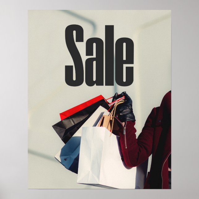 Retail Sale Sign, Shopping Sale Poster  (Front)