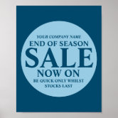 Customizable Clearance Sale Sign for Stores | Zazzle